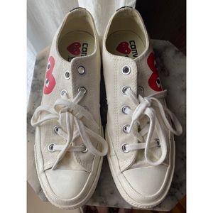 Commes Des Garçons X Converse white low tops